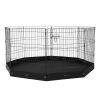Dog Playpen 8 Panels Foldable Metal Dog Exercise Pen with Bottom Pad 30"H
