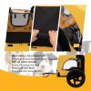 Yellow Outdoor Heavy Duty Foldable Utility Pet Stroller Dog Carriers Bicycle Trailer