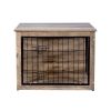 Dog Crate Furniture , Medium Wooden Dog Crate with Double Doors, Dog Furniture, Indoor Dog Kennel, Medium
