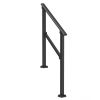 VEVOR 2-3 Handrails for Outdoor for Seniors Porch Deck Black Square Tube Steel