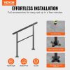 VEVOR Outdoor Handrail 165LBS Load Handrail Outdoor Stairs Aluminum Stair Handrail 36 x 35" Outdoor Stair Railing Transitional Range from 0 to 30¬∞ St