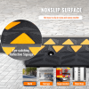 VEVOR Rubber Curb Ramp 3.7" Rise Height Sidewalk Curb Ramp, 10" Width 39.4" Length Driveway Ramp for Curb, 15T Heavy Duty Rubber Ramp for Forklifts